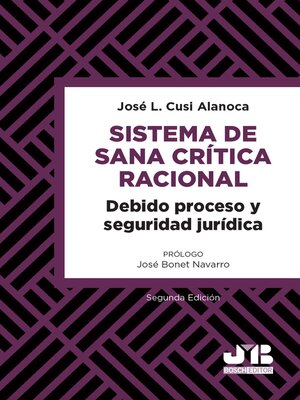 cover image of Sistema de sana crítica racional